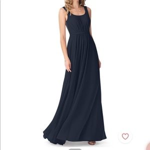 Azazie Navy Chiffon Bridesmaid Dress